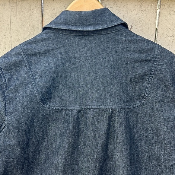 Larry Levine Denim Blazer Black with Cuffed Sleeves Size Large - Picture 5 of 5